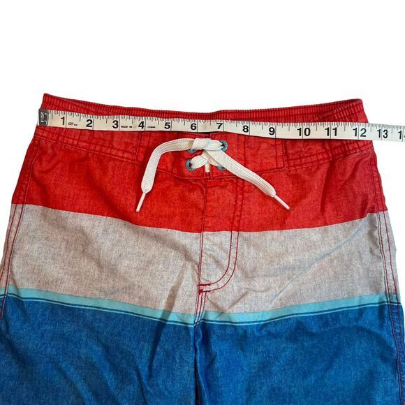 Old Navy Swim Trunks Boys Medium 8 Boardshorts Boho Beach Swimwear Swimsuit - Picture 5 of 13